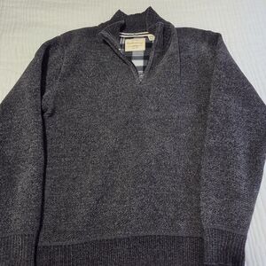 Weatherproof Men's Dark Charcoal Zip-Neck Sweater